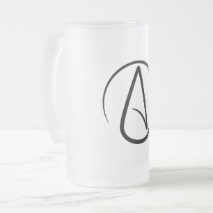 Atheismus-Symbol - Atheistisches Zeichen Mattglas Bierglas