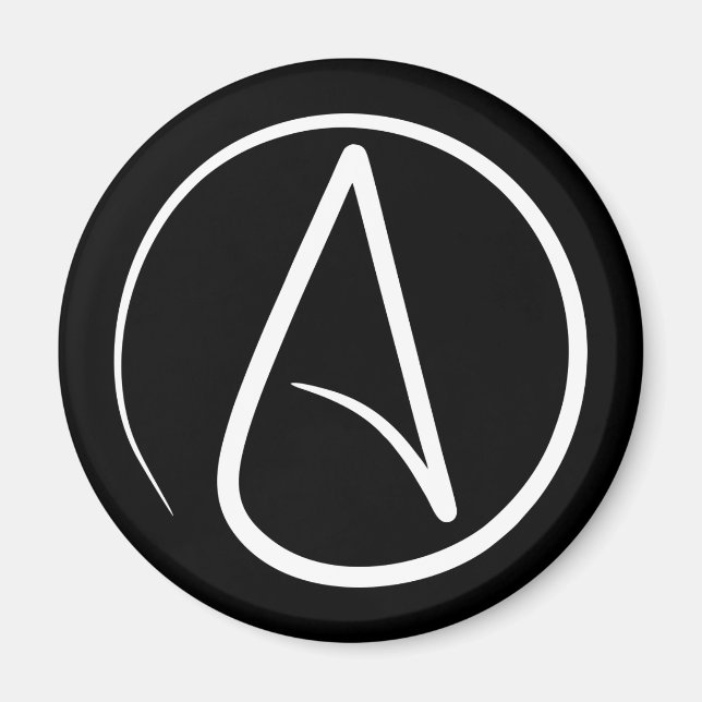 Atheissymbol Magnet (Vorne)