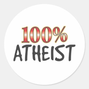 Atheist 100 Prozent Runder Aufkleber