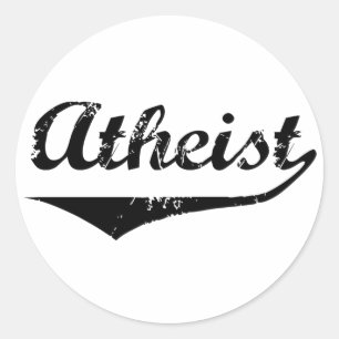 Atheist 2 runder aufkleber