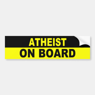 ATHEIST AN BORD AUTOAUFKLEBER