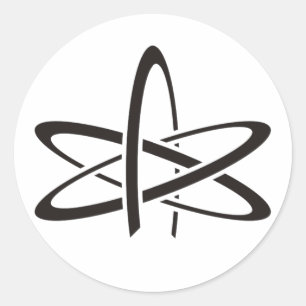 Atheist Atom Runder Aufkleber