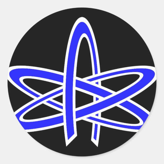 Atheist Atom Sticker (Vorderseite)