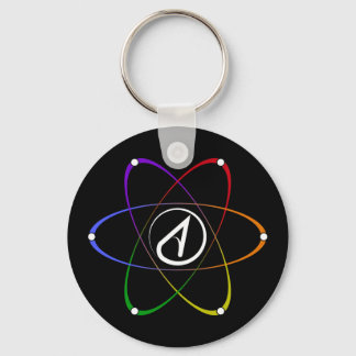 Atheist Atom Symbol Rainbow White Schlüsselanhänger