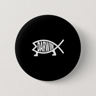 Atheist Charles Darwin Evolutionstheorie Fisch Button
