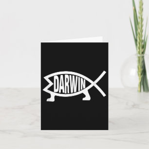 Atheist Charles Darwin Theorie der Evolution Fisch Karte