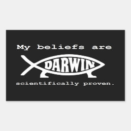 Atheist Evolution Autoaufkleber Rechteckiger Aufkleber