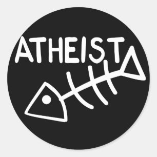 Atheist Fish Runder Aufkleber