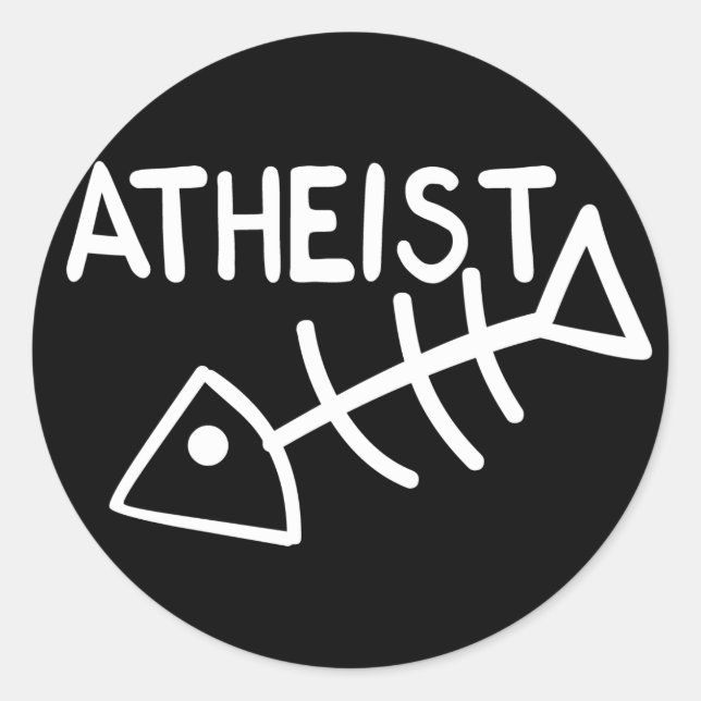 Atheist Fish Runder Aufkleber (Vorderseite)