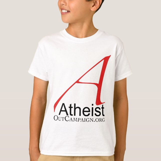 Atheist heraus kämpfen T-Shirt (Vorderseite)