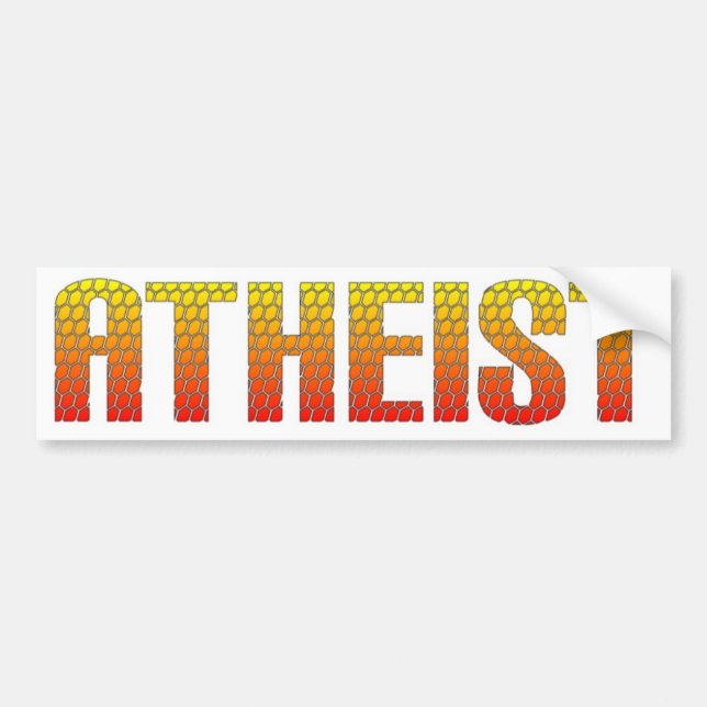 Atheist, Höllendrahtzaunart Autoaufkleber (Vorne)