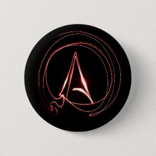 Atheist im Rot Button