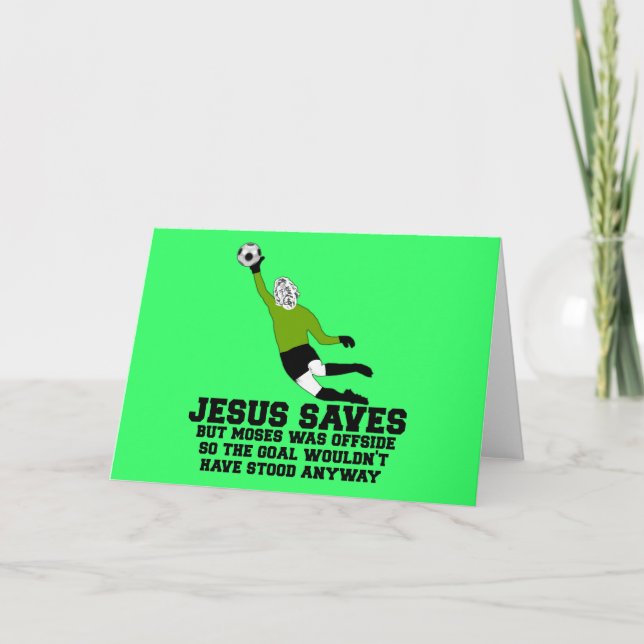 Atheist Jesus rette Karte (Vorderseite)