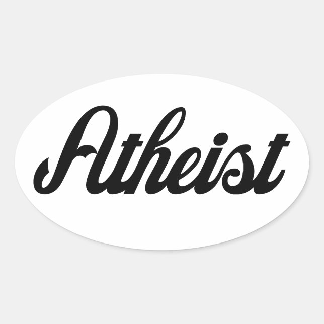 Atheist Ovaler Aufkleber (Vorderseite)