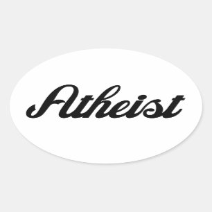 Atheist Ovaler Aufkleber