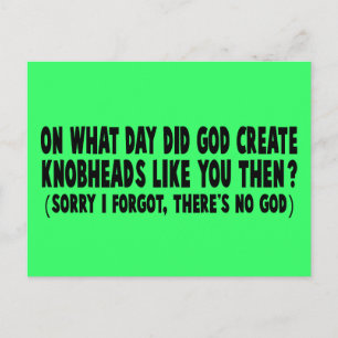 Atheist Postkarte