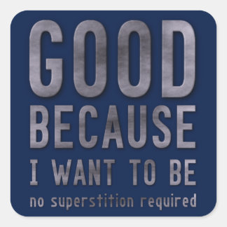 Atheist Quadratischer Aufkleber