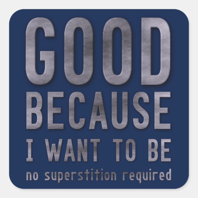 Atheist Quadratischer Aufkleber (Vorderseite)