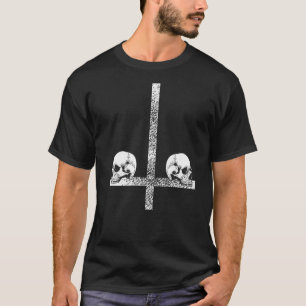 Atheist Satanic Inverted Cross Lucifer Satanic Cro T-Shirt