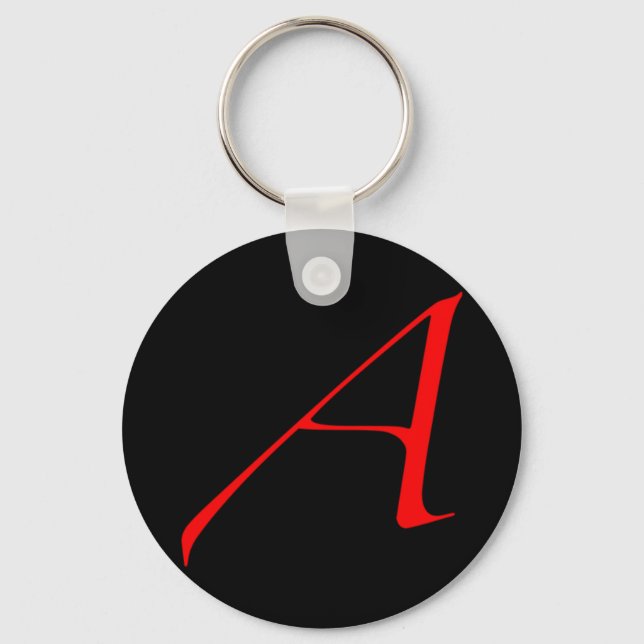 Atheist Scarlet Letter Schlüsselanhänger (Vorderseite)