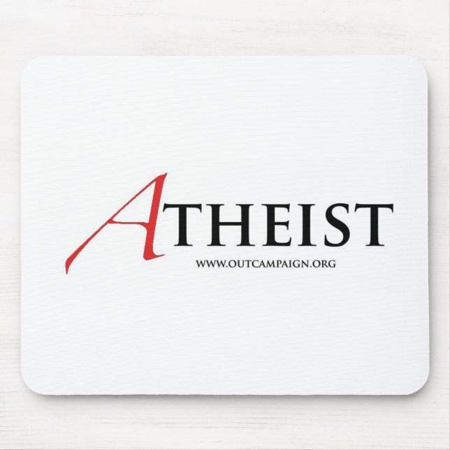 Atheist (Scharlachrot Buchstabe-) Mousepad (Vorne)