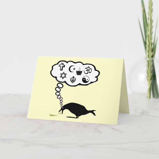 Atheist Spaß Karte (Vorderseite)