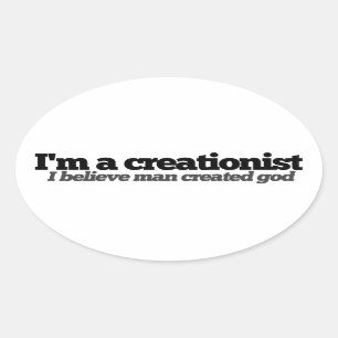 Atheist Spaß Ovaler Aufkleber