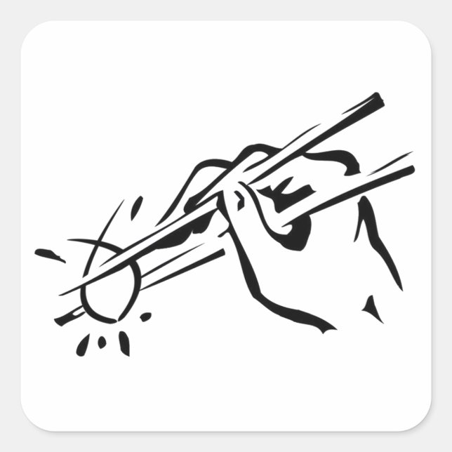 Atheist Sushi! (ichthys) Quadratischer Aufkleber (Vorderseite)