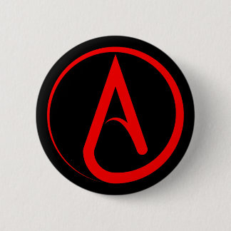 Atheist Symbol Red Button