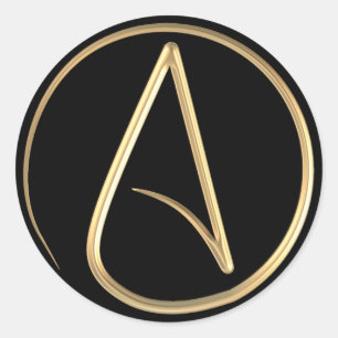 Atheist Symbol Runder Aufkleber
