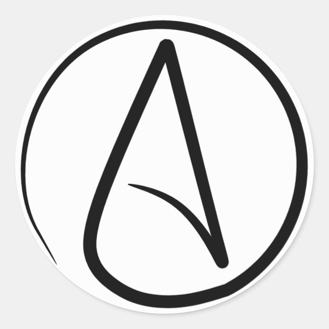 Atheist Symbol Stickers (Vorderseite)