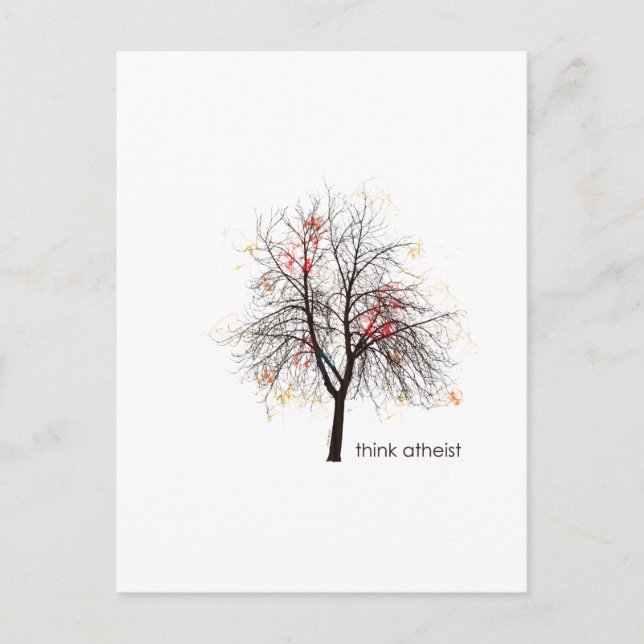 Atheist Tree Postkarte (Vorderseite)