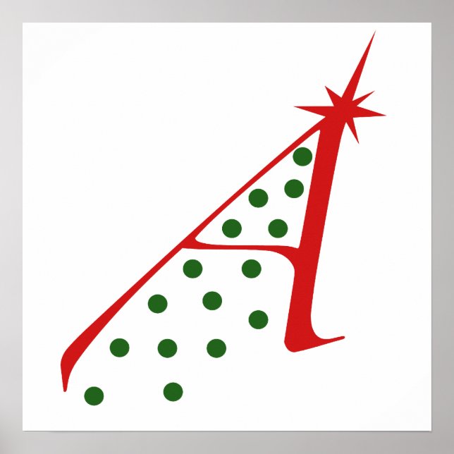 Atheist Weihnachtsbaum Poster (Vorne)