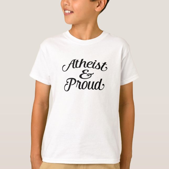 Atheistisch und stolz T-Shirt (Vorderseite)