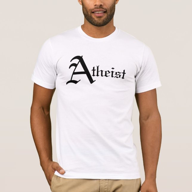 Atheistische angepasste T T-Shirt (Vorderseite)