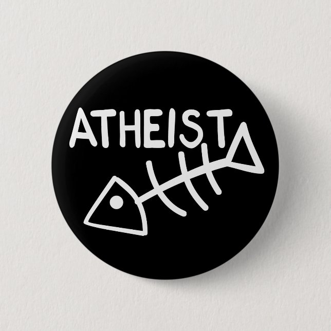 Atheistische Fische Button (Vorderseite)