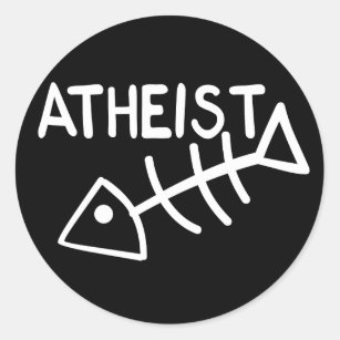 Atheistische Fische Runder Aufkleber