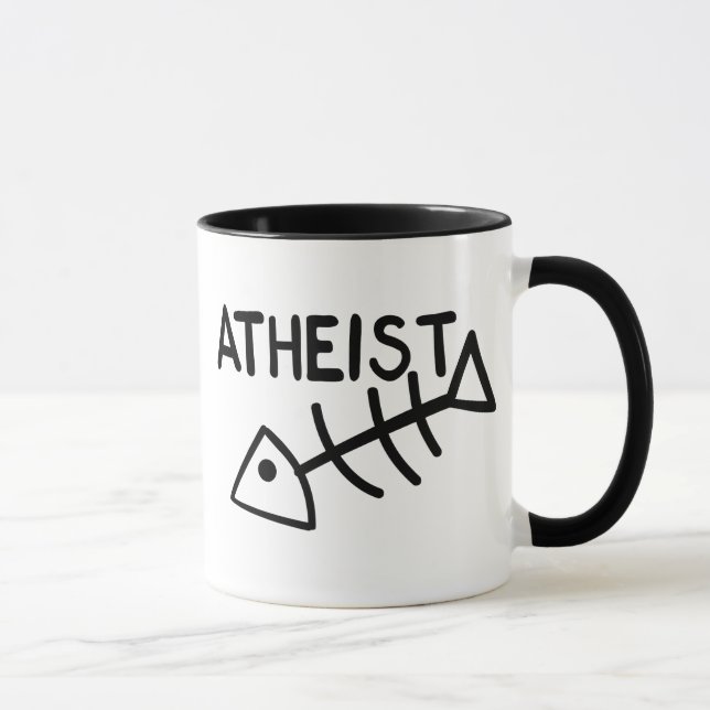 Atheistische Fische Tasse (Rechts)