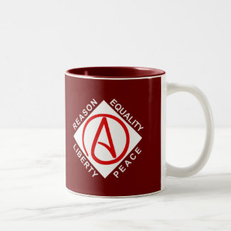 Atheistische Logo-Tasse Zweifarbige Tasse