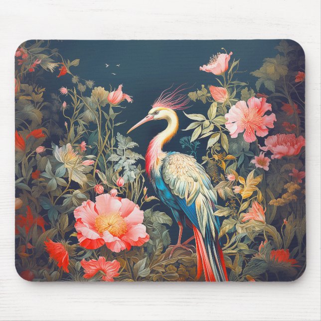 Atheistische Maus Pad, Long Schwanz Bird Mousepad (Vorne)