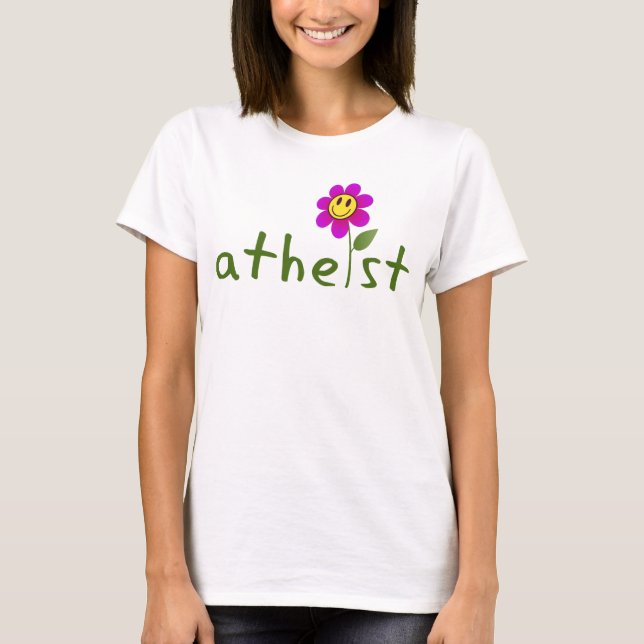 Atheistische (mit Blume) Shirts (Vorderseite)