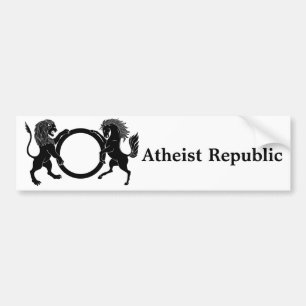 Atheistische Republik Autoaufkleber