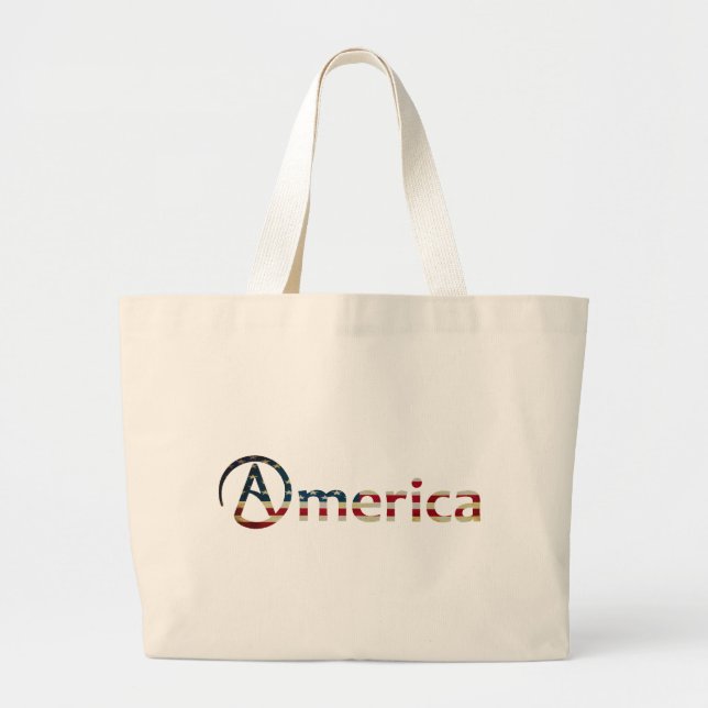 Atheistischer Amerikaner Jumbo Stoffbeutel (Vorne)