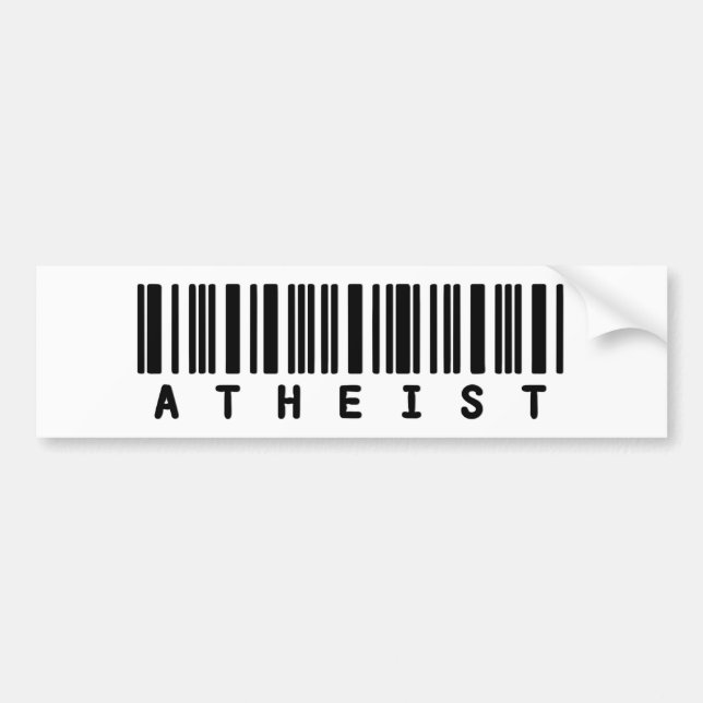 Atheistischer Bar-Code Autoaufkleber (Vorne)