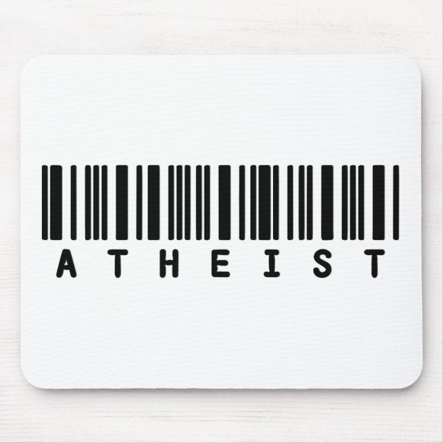 Atheistischer Bar-Code Mousepad (Vorne)