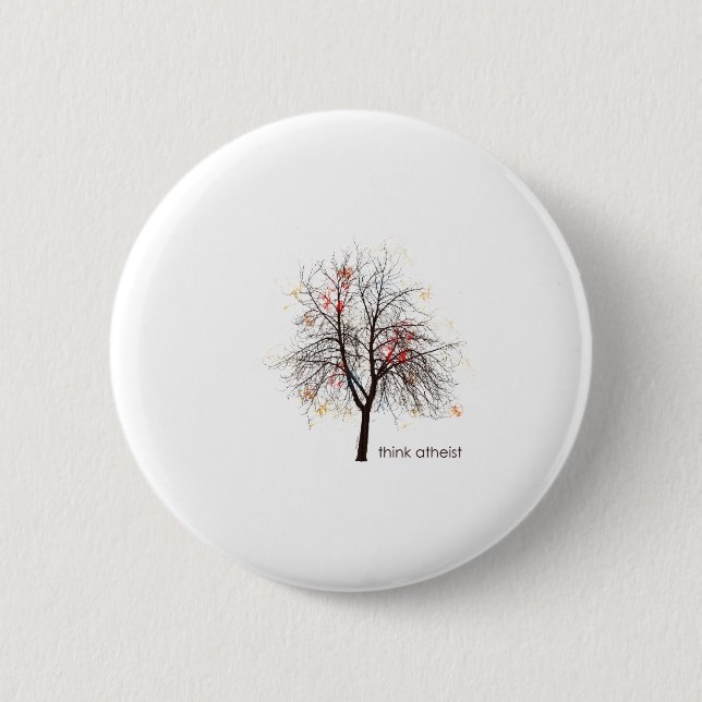 Atheistischer Baum Button (Vorderseite)