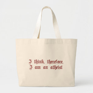 Atheistischer Cogito Jumbo Stoffbeutel