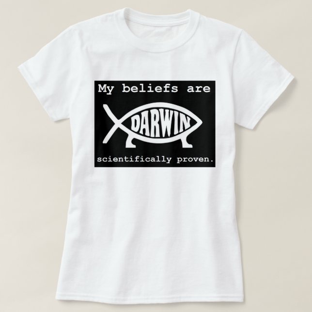 Atheistischer Darwin-T - Shirt (Design vorne)