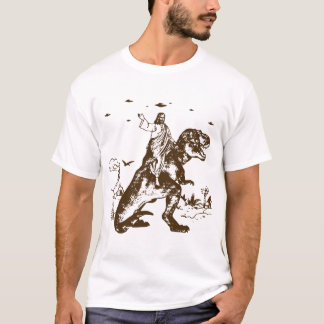 Atheistischer Jesus Dinosaurier Charles Darwin T-Shirt