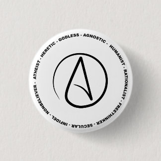Atheistischer Knopf Button